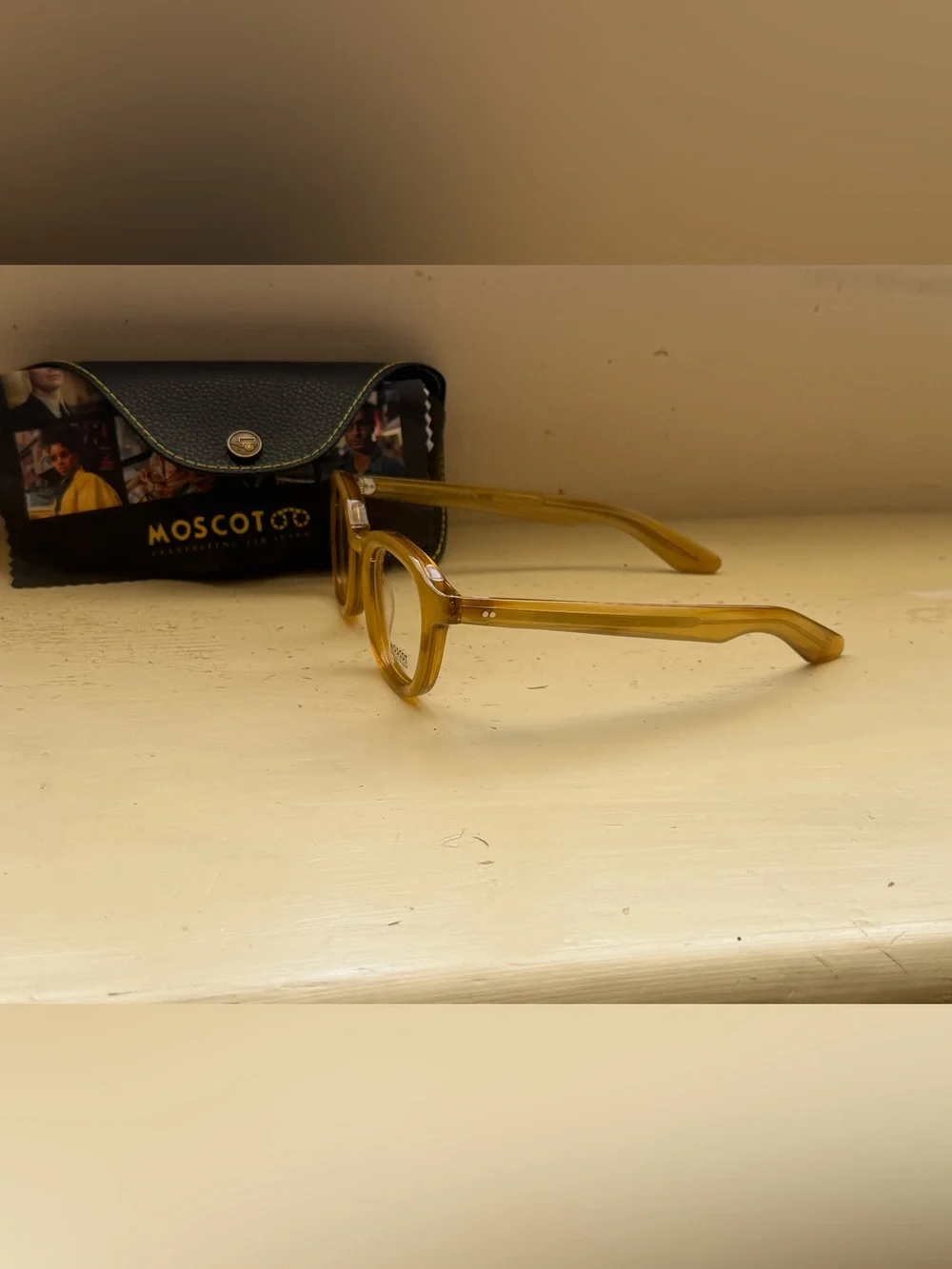 MOSCOT unisex olive brown Dahven Glasses